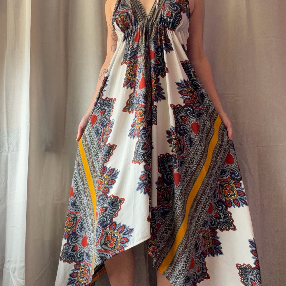 Chic Asymmetrical Floral Dress